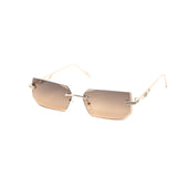 12 Pack: Rimless Miter-cut Hexagon Metal Gradient Wholesale Sunglasses