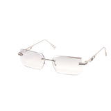 12 Pack: Rimless Miter-cut Hexagon Metal Gradient Wholesale Sunglasses