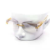 12 Pack: Rimless Square Gradient Metal Feline Snake Wholesale Sunglasses