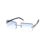 12 Pack: Rimless Square Gradient Metal Feline Snake Wholesale Sunglasses