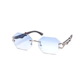 12 Pack: Chic Rimless Gradient Metal Feline Snake Wholesale Sunglasses