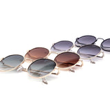 12 Pack: Classy Round Dial Metal Frame Wholesale Sunglasses