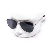 12 Pack: Medium Sized Flatline Hard Bridge Aviator Wholesale Sunglasses