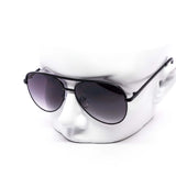 12 Pack: Medium Sized Flatline Hard Bridge Aviator Wholesale Sunglasses