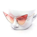 12 Pack: Super Pointy Duotone High Fashion Metal Wholesale Sunglasses