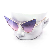 12 Pack: Super Pointy Duotone High Fashion Metal Wholesale Sunglasses