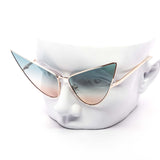 12 Pack: Super Pointy Duotone High Fashion Metal Wholesale Sunglasses