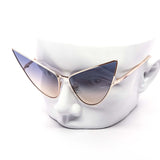 12 Pack: Super Pointy Duotone High Fashion Metal Wholesale Sunglasses