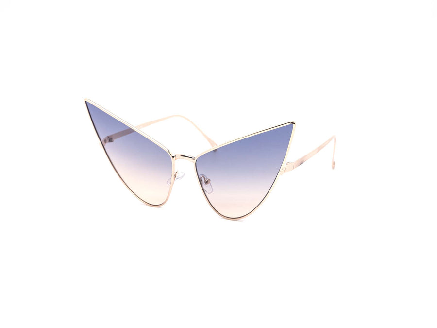 12 Pack: Super Pointy Duotone High Fashion Metal Wholesale Sunglasses