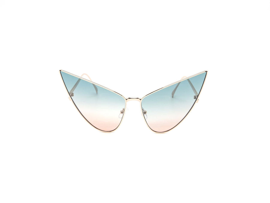 12 Pack: Super Pointy Duotone High Fashion Metal Wholesale Sunglasses