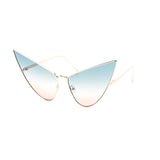 12 Pack: Super Pointy Duotone High Fashion Metal Wholesale Sunglasses