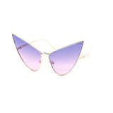 12 Pack: Super Pointy Duotone High Fashion Metal Wholesale Sunglasses