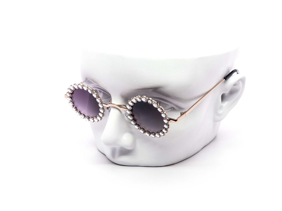 12 Pack: Mini Circle Rhinestone Wholesale Sunglasses
