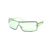 12 Pack: Chic Rimless Lucid Color Wrapper Wholesale Sunglasses