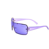 12 Pack: Chic Rimless Lucid Color Wrapper Wholesale Sunglasses