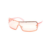 12 Pack: Chic Rimless Lucid Color Wrapper Wholesale Sunglasses