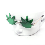 12 Pack: Rimless Mary Jane Weed Metal Wholesale Sunglasses