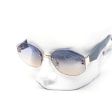 12 Pack: Rimless Chunky Prism Metal Accent Wholesale Sunglasses