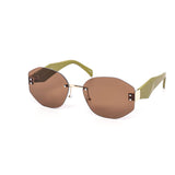 12 Pack: Rimless Chunky Prism Metal Accent Wholesale Sunglasses