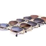 12 Pack: Luxury Miter-cut Square Aviator Gradient Wholesale Sunglasses