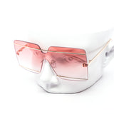 12 Pack: Oversized Rimless Striker Square Wholesale Sunglasses