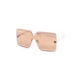 12 Pack: Oversized Rimless Striker Square Wholesale Sunglasses