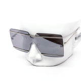 12 Pack: Oversized Rimless Striker Square Wholesale Sunglasses