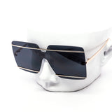 12 Pack: Oversized Rimless Striker Square Wholesale Sunglasses