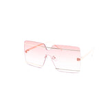 12 Pack: Oversized Rimless Striker Square Wholesale Sunglasses