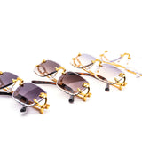 12 Pack: Lions Den Gradient Jagged Edge Miter-cut Wholesale Sunglasses