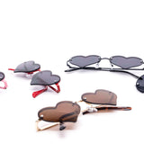 12 Pack: Rimless Mini Hearts Dark Lens Wholesale Sunglasses