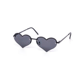 12 Pack: Rimless Mini Hearts Dark Lens Wholesale Sunglasses