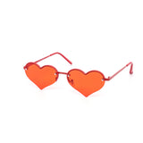 12 Pack: Rimless Mini Color Hearts Wholesale Sunglasses