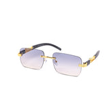 12 Pack: Rimless Gradient Feline Connection Wholesale Sunglasses