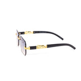 12 Pack: Rimless Gradient Feline Connection Wholesale Sunglasses