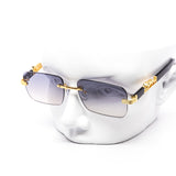 12 Pack: Rimless Gradient Feline Connection Wholesale Sunglasses