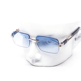 12 Pack: Rimless Gradient Feline Connection Wholesale Sunglasses