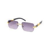 12 Pack: Rimless Gradient Feline Connection Wholesale Sunglasses