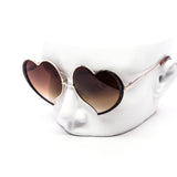 12 Pack: Leaf Heart Metal  Gradient Wholesale Sunglasses