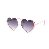 12 Pack: Leaf Heart Metal  Gradient Wholesale Sunglasses