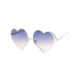 12 Pack: Leaf Heart Metal  Gradient Wholesale Sunglasses