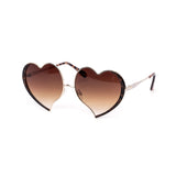 12 Pack: Leaf Heart Metal  Gradient Wholesale Sunglasses