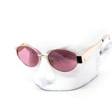 12 Pack: Chic Oval Metal Color Wholesale Sunglasses