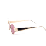 12 Pack: Chic Oval Metal Color Wholesale Sunglasses