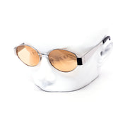 12 Pack: Chic Oval Metal Color Wholesale Sunglasses