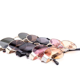 12 Pack: Chic Oval Metal Color Wholesale Sunglasses