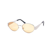 12 Pack: Chic Oval Metal Color Wholesale Sunglasses