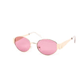 12 Pack: Chic Oval Metal Color Wholesale Sunglasses