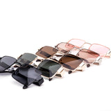 12 Pack: Retro Square Full Metal Minimalist Wholesale Sunglasses