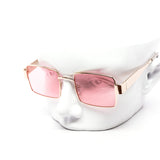 12 Pack: Retro Square Full Metal Minimalist Wholesale Sunglasses